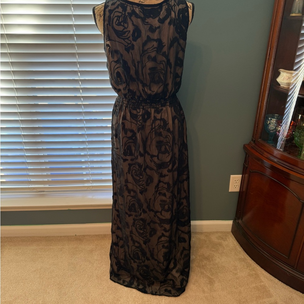 Chelsea & Violet Sheer Black Floral Maxi Dress - Picture 2 of 7